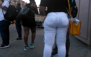 Bubble Booty African Milf in White